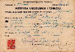 Metryka urodzenia i chrztu Stanisawa Matuszczaka wydana 15 stycznia 1949 r. przez proboszcza parafii rzymskokatolickiej Kominek (dok. ze zb. rodzinnych).